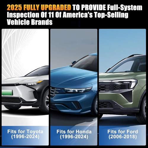 OBD2 Scanner Check Engine Light Car Code Reader Clear Error Codes ABS SRS SAS Etc Full Vehicle System Diagnostics Tool Compatible with Toyota Honda Ford