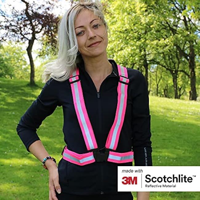 Salzmann Reflective Cross Belt Vest | Highly Reflective with Adjustable Straps | Made with 3M Scotchlite