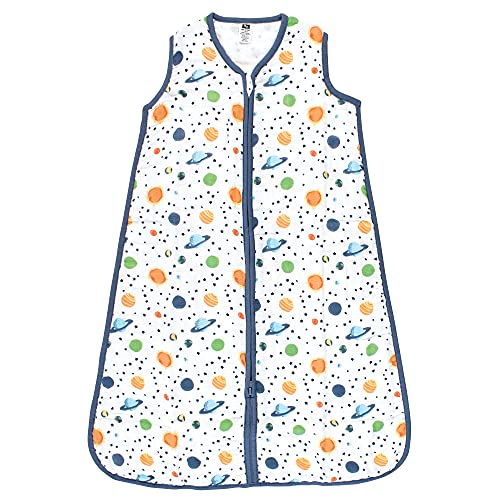 Image of Hudson Baby Unisex Baby Muslin Cotton Sleeveless Wearable Sleeping Bag, Sack, Blanket, Space, 6-12 Months