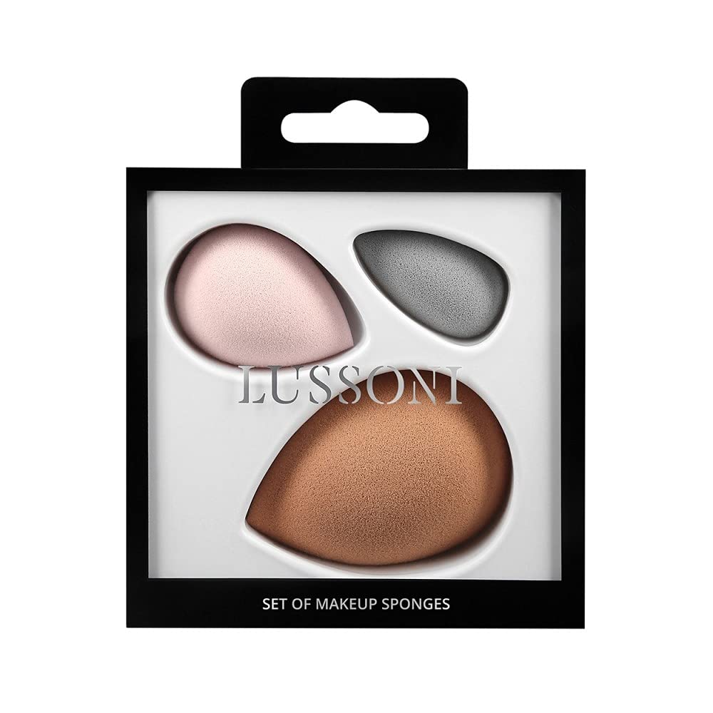 Lussoni Makeup Sponges 3pz - Make-up-Schwämmchen in Tropfenform