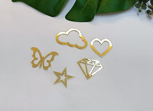 Miniatura 8 de Juego de 30 espejos de mariposa acrílicos dorados, adhesivos decorativos huecos para decoración del hogar y fiestas, proyectos de bricolaje