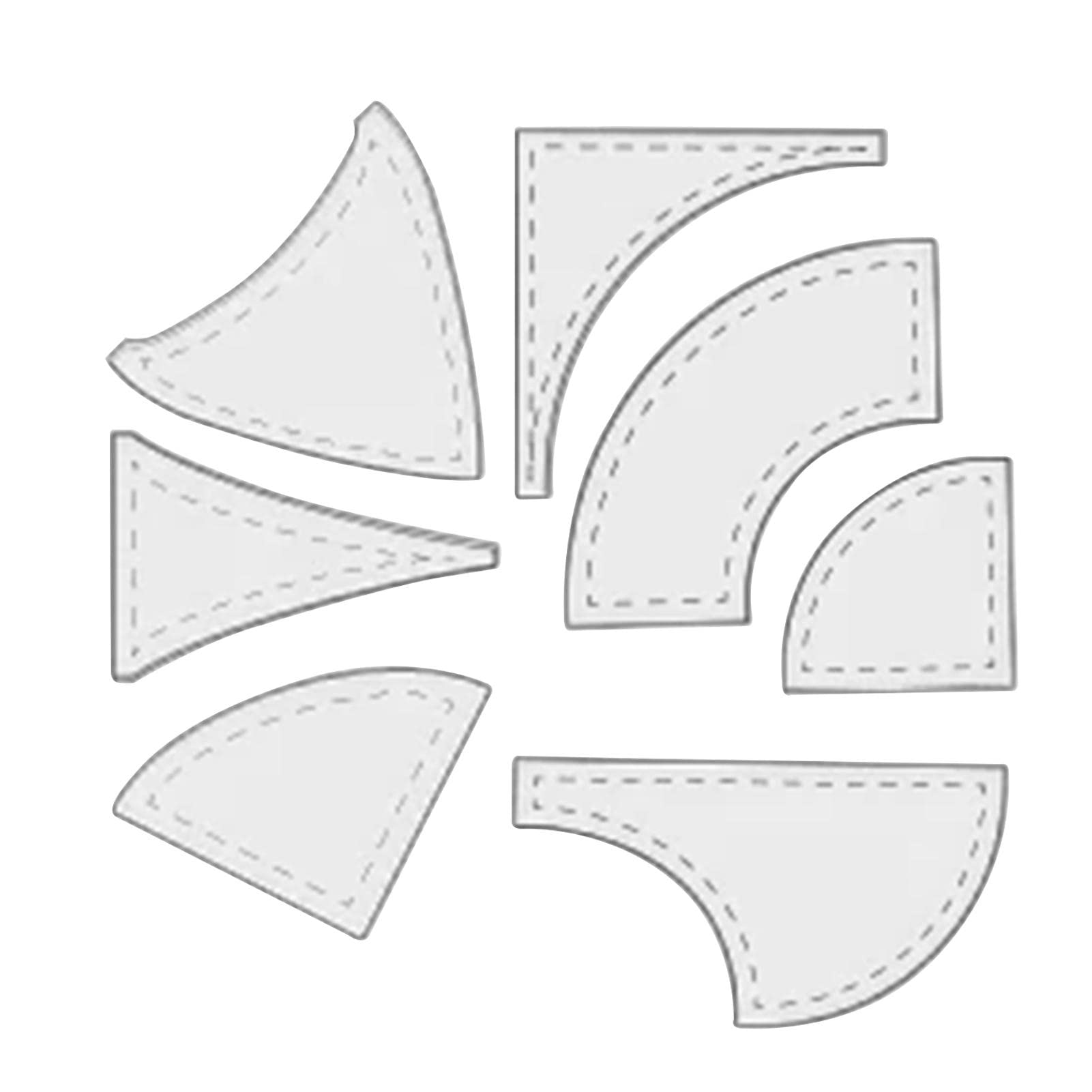 5 Pcs Tischflagge Quiltlinial | Acryl Quilt Lineal Set,Acryl Quiltsschablone Nähmaschine Herrscher DIY Patchwork Werkzeug Abbto