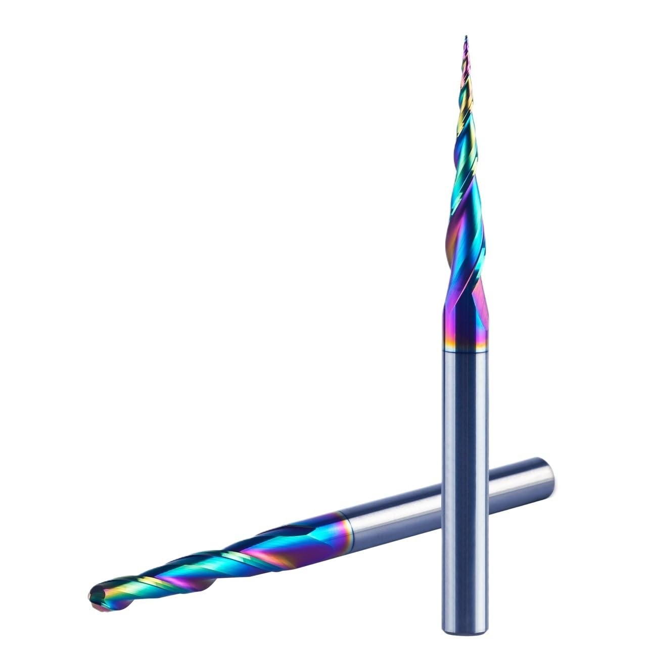 Fresa a punta sferica conica con gambo da 6 mm, punta for fresa in metallo duro con rivestimento DLC, 1 pcs(P2BC-R0.5-30.5-D6-D)