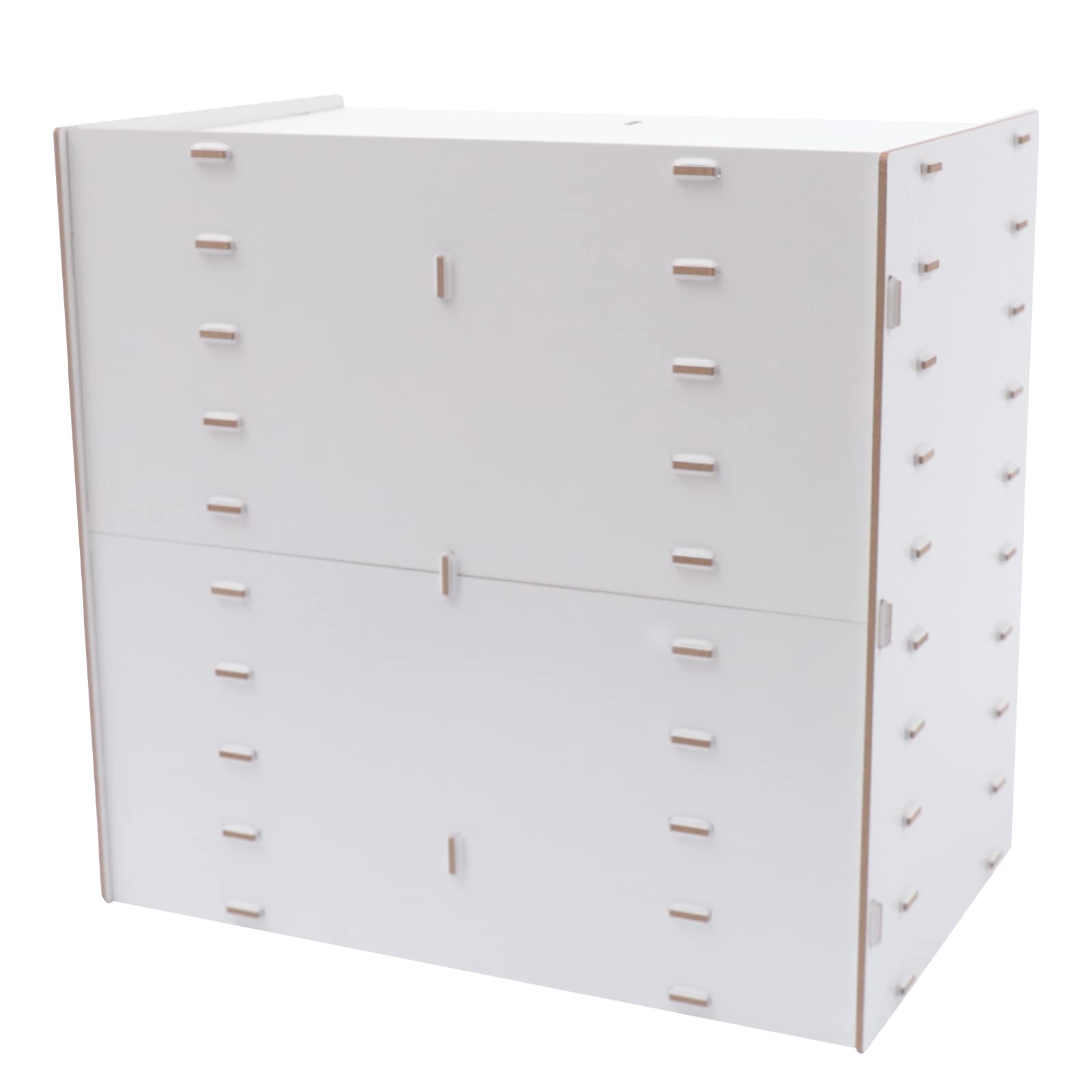 18 przegródek, drewniany, format A4, organizer na biurko, organizer na dokumenty, na dokumenty, czasopisma, organizer na listy, organizer na biurko, 518 x 330 x 490 mm, biały
