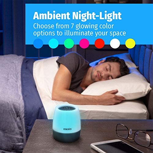 Homedics Traveler White Noise Sound Machine For Adults, Baby, Home, Office, Nursery And Travel Sound Machine With 6 Relaxing Sounds And Color Changing Night Light Auto-Off Timer #TOP2
