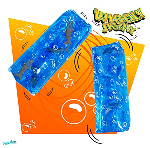 Wiggly Jiggly - Teichleben von Deluxebase. Großes super matschiges Wasserschlangenspielzeug mit Ente und Frosch Figuren. Tolles sensorisches Zappelspielzeug gegen Autismus und ADHS