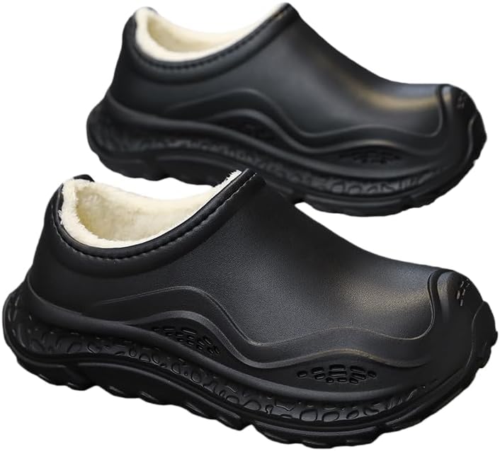 Women's Platform Winter Plush Chef Shoes for Food Service, Restaurant, Kitchen - Slip & Oil Resistant