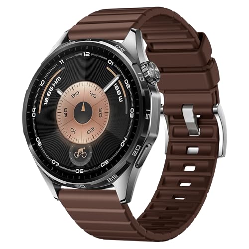 Image of 22mm Strap Compatible with Huawei Watch GT 6 Pro GT6 GT5 GT4 46mm Quick Release 22mm Fluororubber Watch Band for Amazfit bip 6 /Garmin Venu 4 45mm /Forerunner 265 /255 Bands (NO WATCH)