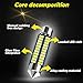 Yonput Auto 578 Led Car Bulb 211-2 Led Festoon Bulb 41mm 42mm 1.65in 212-2 Led Car Bulb for Car Map Light Dome Light, 3014 Chips 6000k White Super Bright Interior Led Car Bulb (4 PCS)