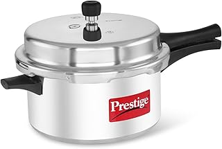 Prestige 7.5 Litres Popular Outer Lid Aluminium Pressure Cooker |Metallic Safety Plug | Gasket Release System | Silver |5 years warranty Price in India