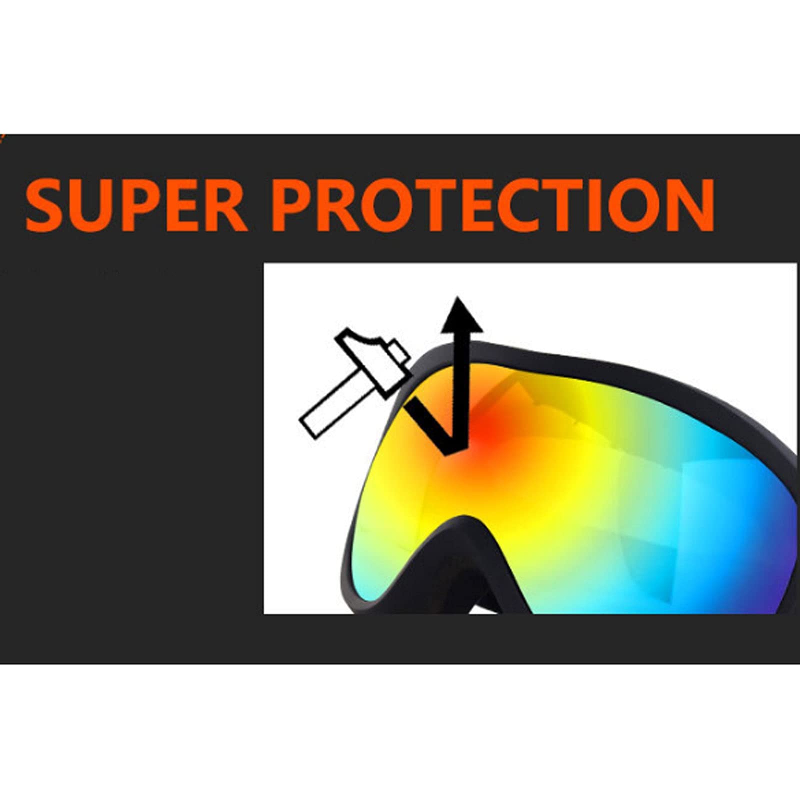 DieffematicHXJ Masque Ski Snowboard Lunettes de Ski, équipe de Ski, Interchangeable Lens, Lunettes de Neige Premium, Protection des Yeux, 1 Pc (Color : Grijs)