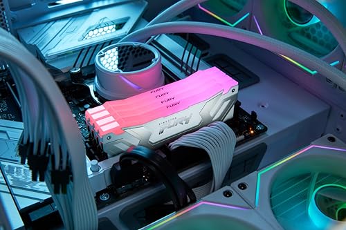 Image of Kingston Fury Renegade RGB White XMP 48GB 8400MT /s DDR5 CL40 CUDIMM (Kit of 2) Desktop Gaming Memory - KF584CU40RWAK2-48