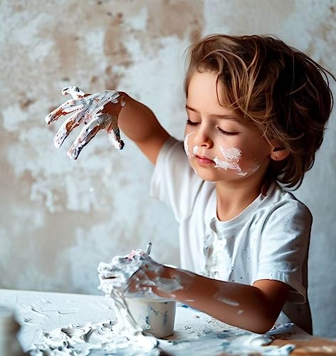 Image of GREENARTZ 500ml White Gesso for acrylic oil painting | Universal smooth Primer | Texture Medium for wood canvas clay (800g)