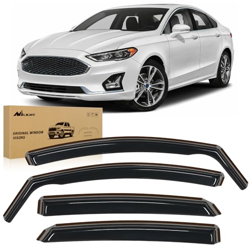 Image of Nilight Vent Window Visors for Ford Fusion 2013-2020, in-Channel, 4PCS