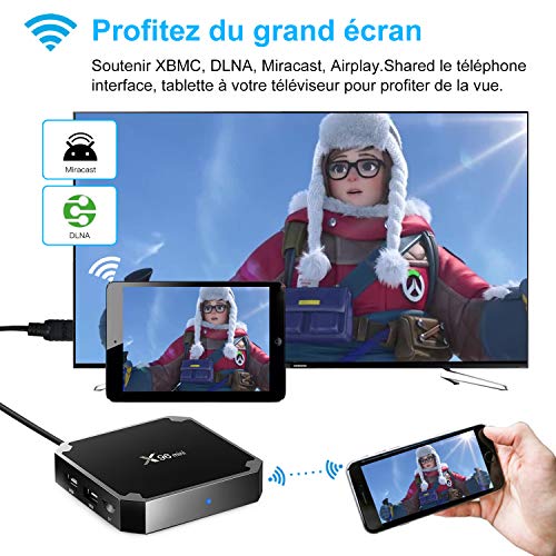 X96 - Mini reproductor multimedia de transmisión continua Android 9.0, caja de TV 4K con Amlogic S905W Quad-Core chipset, 64 bits 2GB/16GB,WiFi, 4K HD,H.265 by puersit