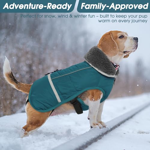 Image of QBLEEV Warm Dog Coat, Reflective Dog Jacket, Waterproof Dogs Winter Coat