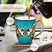 Christian Art Gifts Teal Butterfly Ceramic Coffee Mug with Gold Accents – 14 oz. Lead & Cadmium-free Inspirational Scripture Coffee and Tea Mug for Women & Men with Bible Verse: Hope – Isaiah 40:31