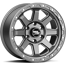 RockTrix RT116 18 inch Wheel for 2004-2026 Ford F150, 18x9 6x135 Rims -12mm Offset, 4.5in Backspacing, Matte Gunmetal, 2500 lb Weight Rating, Also compatible with Bronco Raptor F150 Lightning