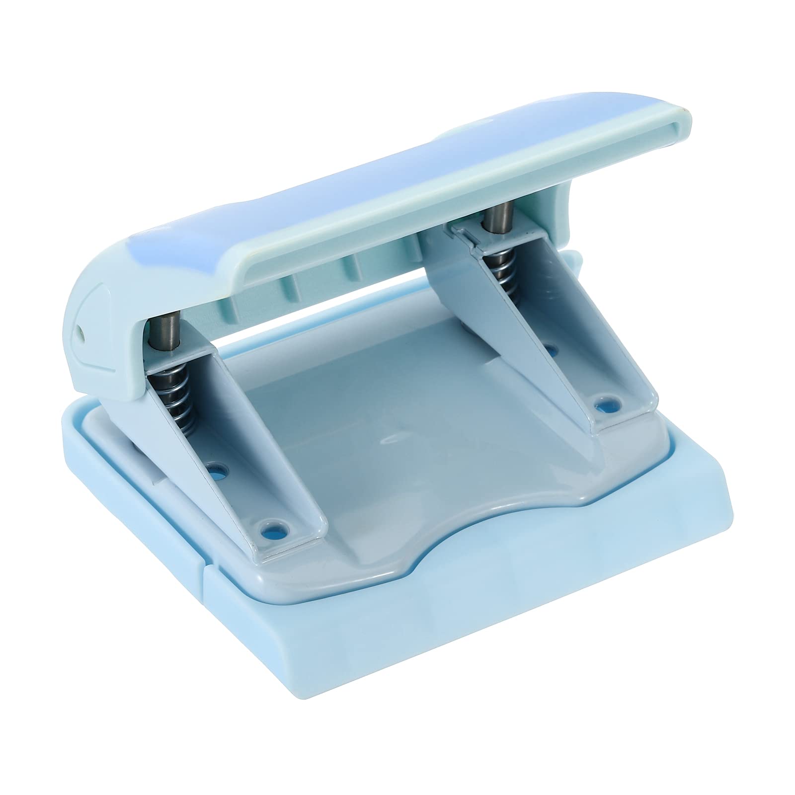 PATIKIL 1/4" 2 Hole Paper Punch, Metal Hole Puncher 8 Sheet Punch Capacity Adjustable Hole Punch for Office Home Supplies Blue - Image 3