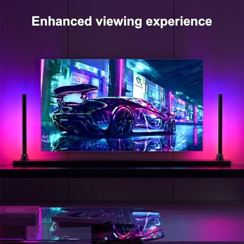 Image of MIHEAL RGB Light Bar, Music Sync RGB LED Lights Bar, USB Powered Mood Lighting, Remote Control Color Changing Gaming TV Backlight, 8 Dynamic Modes for PC Room Monitor Desk