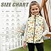 TOADDMOS Butterfly Flowers Full Zip Vest Comfortable Girls Sleeveless Vests 5-6 Stylish Lightweight Sleeveless Jackets Outerwear with Pockets Fashion Warm Winter Coat with Pocket