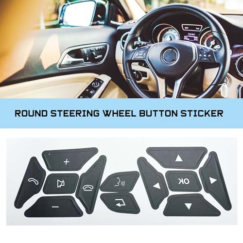 Image of Dash Button Repair Kit Fit for Mercedes Benz C Class CLS C218 SLK GLK350 W172 W204 W212 W218 W207 Steering Wheel AC Window Radio Number Door & Air Conditioner Repair Sticker Kit