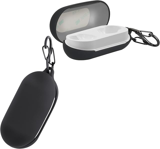 kwmobile Silicone Case Compatible with Sony WF-C500 - Case Protective Cover for Headphones - Black