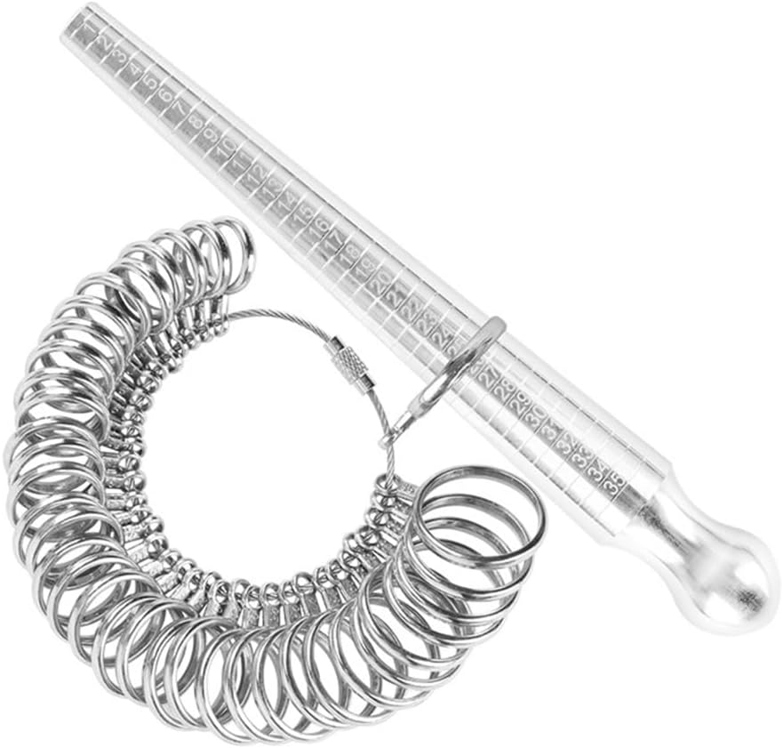 Ring Mandrel Metal Ring Sizing Kit & Ring Sizer Adjuster for Loose Rings