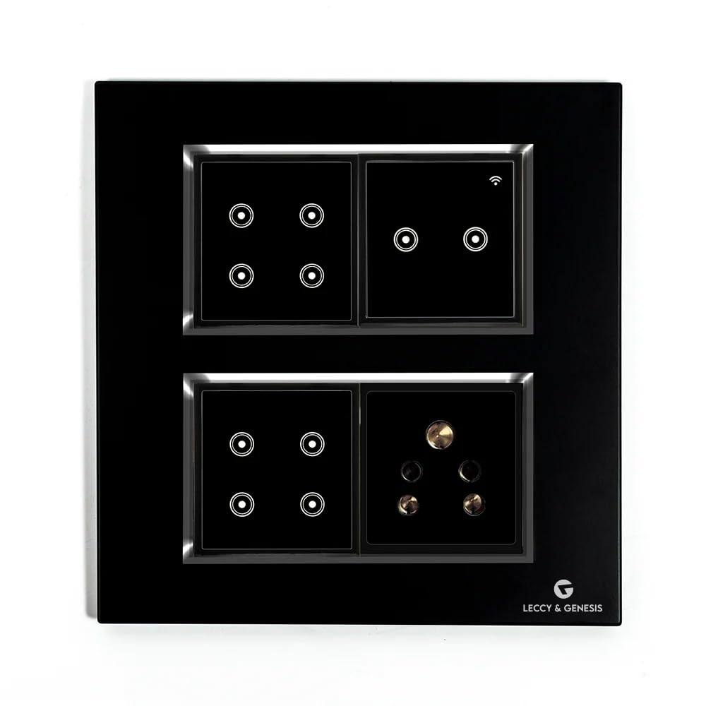 L&G 8 Modular WiFi Smart Switch Panel|9 Switch Control, 1 Socket | WiFi Touch Smart Switch Board(Compatible with Alexa, Compatible With OK Google & SIRI Shortcut) (Size: 8M Square- 154 x 160 x 45 mm)-image-17