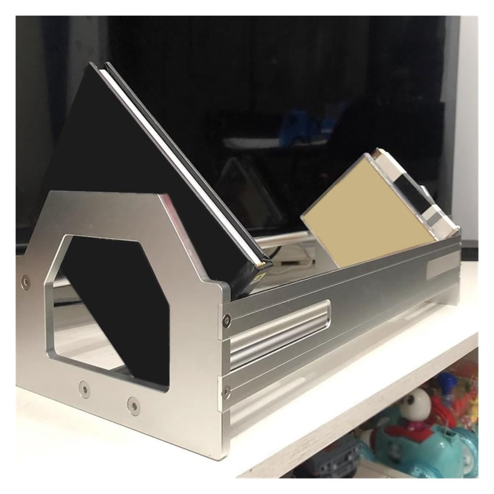 Deposito di Dischi in Vinile, Porta-Album da Tavolo in Lega di Alluminio con Supporto for Album CD in Metallo Aperto in Stile Industriale,Custodia del CD