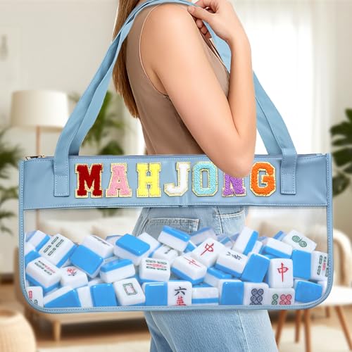 Bolsa vacía para fichas de Mahjong con correa de hombro miniatura 4
