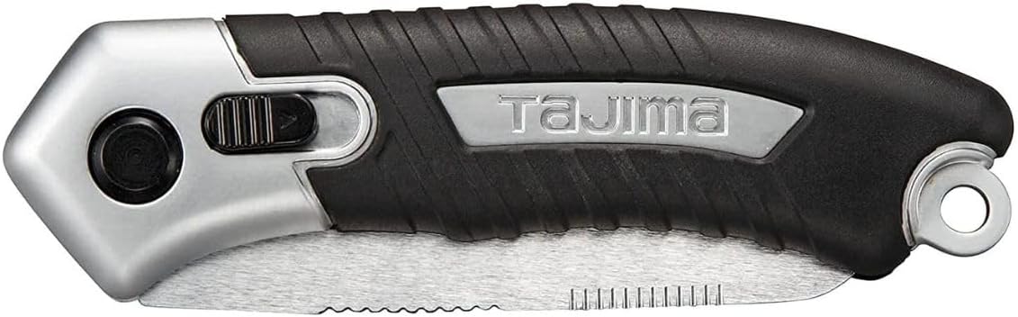 Tajima - Multipurpose Folding Knife - DK Series Electrician's Tool with Sheeps Foot Blade & Elastomer Grip - DK-FKSD-T