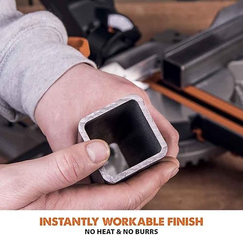 Miniatura 24 de Evolution Power Tools R255SMS - Sierra ingletadora deslizante de 10 pulgadas, multimaterial, multiusos, corta metal, plástico, madera y más