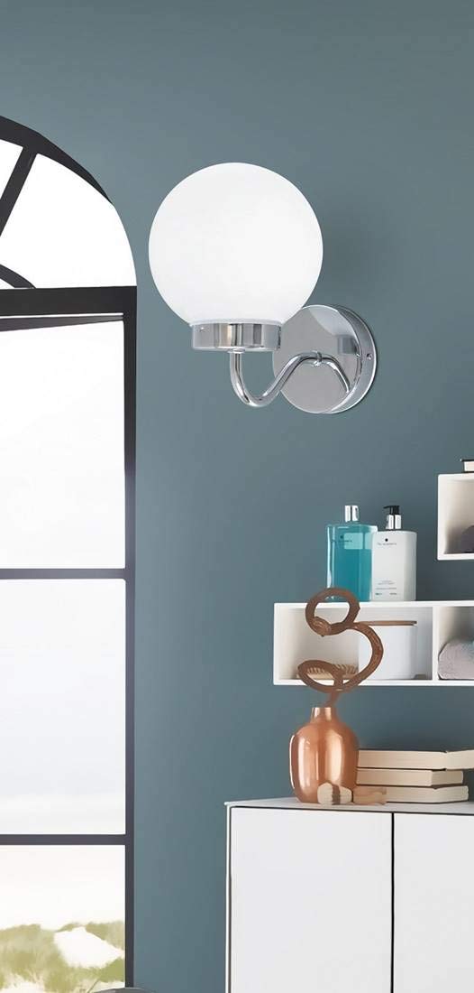 RABALUX 5827 TOGO decorativo bagno cromo, vetro bianco opale