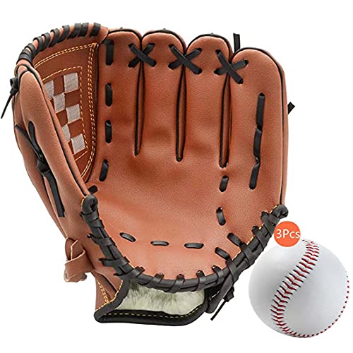 Cz-Xing Youth Baseball Glove/Softball Glove Series Outdoor Baseball Glove Teenager Wild Baseball Gloves Right Handed Thrower Softball Gloves Multicolor-11.5/12.5 Inch Sports Gloves (Brown, L) #TOP25