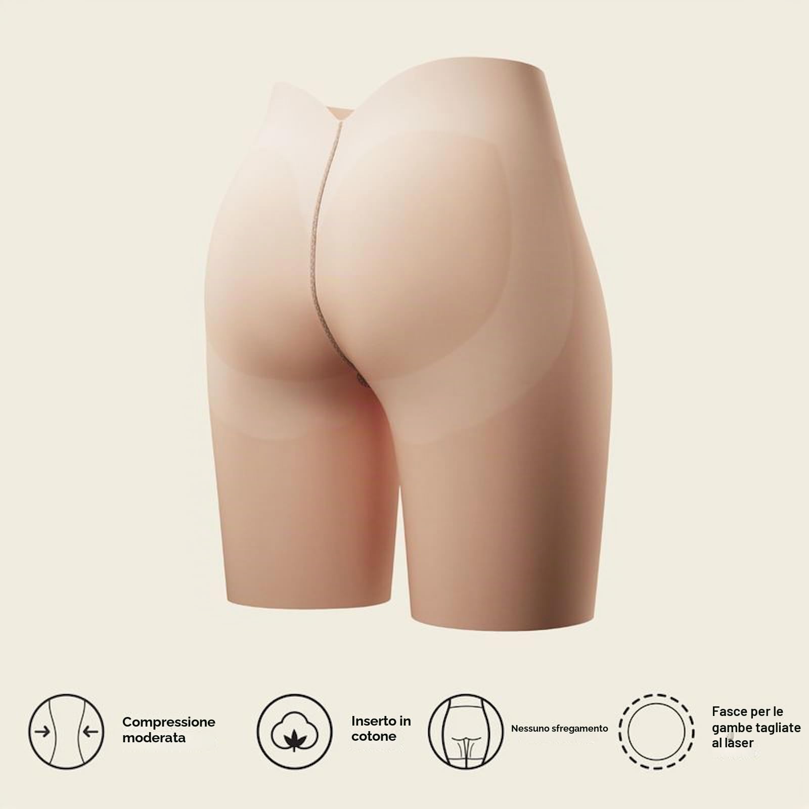 Leonisa Pantaloncini contenitivi Effetto Invisibile con Retro a U - Guaina Contenitiva Donna