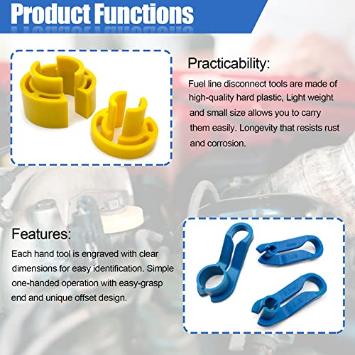 image for NTNEV 16PCS Car AC Fuel Line Disconnect Removal Tool Set with Storage 