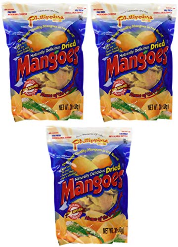 Phillippine Brand Naturally Delicious Dried Mangoes Tree Ripened Value Bag 30 Ounces Pack of 3