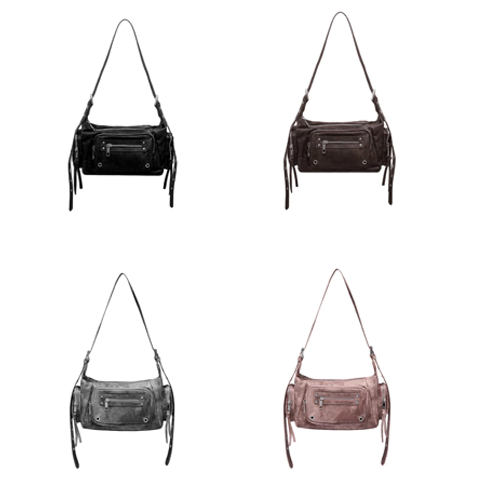 Borsa a tracolla in morbida pelle pieghevole da donna, elegante borsa larga con tasche multiple, morbida borsa a tracolla pieghevole in pelle per le donne elegante borsa larga Hobos con più