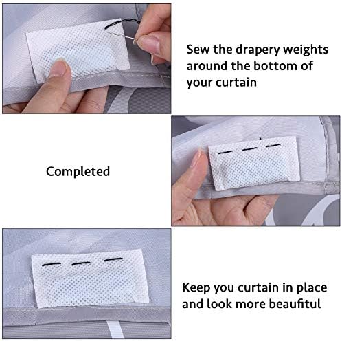 Yisheng 16 Pieces Covered Lead Drapery Weights Curtain Weights Bottom Drapery Lead Weights Curtain Window Pendant Lead Weights for Home Room Outdoor Curtain