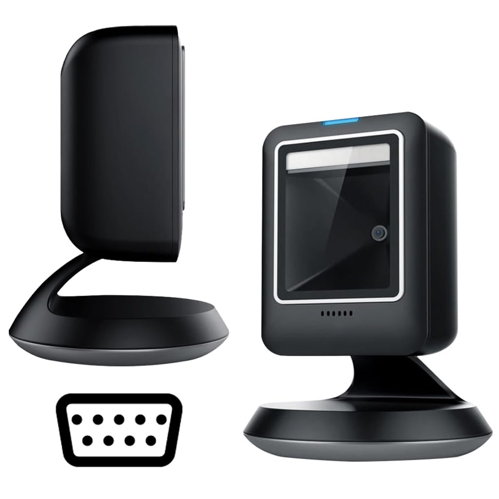 HDWR HD-S63-RS232 Barcode-Scanner QR 1D 2D, RS232, Auto-Sense, IP54 | Multi-OS, automatischer Sensor, staubgeschützt, für Kassensysteme mit serieller Schnittstelle