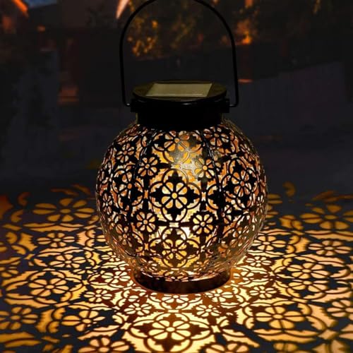 Farol solar impermeable de exterior LED cálido ideal para decorar porches 2