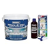  Pittura di Sale 12 LT vernice antimuffa per pareti murale per interni pronta all\'uso profumo fresco bianco con spray igienizzante antimuffa 500 ML in omaggio