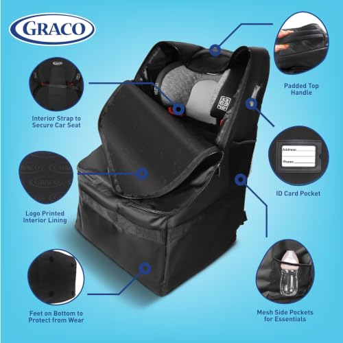 Graco Car Seat Travel Bag, Padded Water Resistant Backpack for Air Travel - image 3