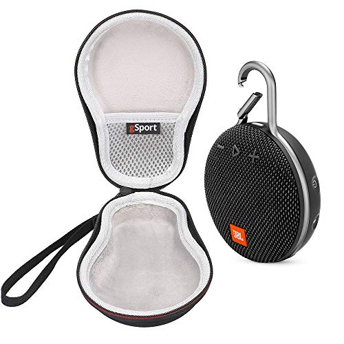 JBL Clip 3 Waterproof Portable Bluetooth Speaker Bundle with gSport Deluxe Travel Case (Black)