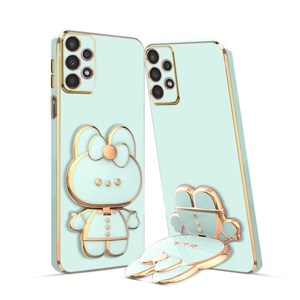KARWAN®️ 6D Cat Back Case and Cover with Stand Compatible for Samsung Galaxy A52| Stand and Mirror | Camera Protection | Electroplated | Folding Stand - Mint (B0CCL7Y8QS) Amazon Price History, Amazon Price Tracker