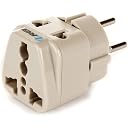 OREI India to Israel, Gaza, Palestine & More (Type H) Travel Adapter Plug - 2 in 1 - CE Certified - RoHS Compliant - 2 Pack - White Color (DB-14-2PK) gallery image