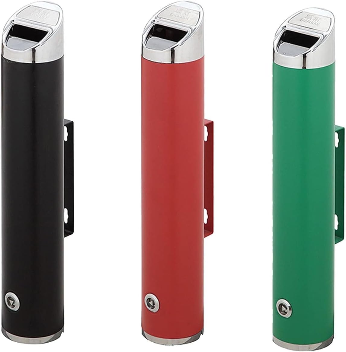 Standing Ashtray-Wall Mounted Ashtray - Outdoor Cylinder Wall Mounted Ashtray Cigarette Ash Bin Stainless Steel Lockable, Men Creative Ashtrays, for Use Outside of Offic