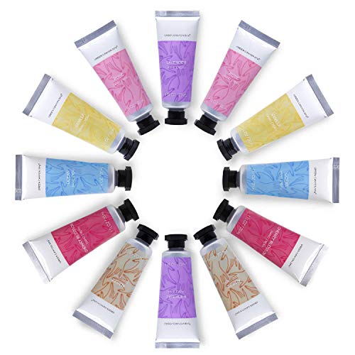Hand Cream Gift Set, Shea Butter Hand Cream for Women Gift Set, Moisturizing Hand Lotion for Dry Hands Best Birthday/Holiday Gift for Her, Pack of 12 with Travel size, 1.0 oz Tube - Thumbnail 5