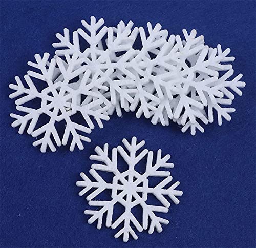 YYCRAFT 30 Felt Snowflake for Christmas Decorations Ornaments 2 Inch-White